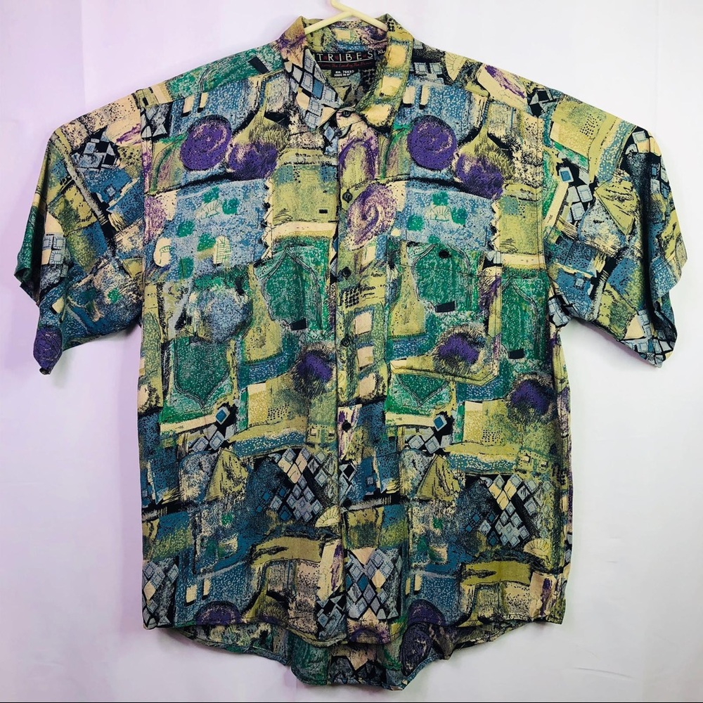 Tribes Vintage 1990s Mens Shirt Casual